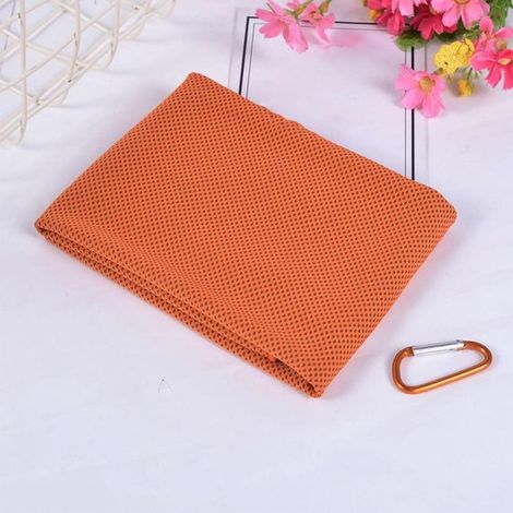 Serviettes rafraîchissantes, lot de 4 serviettes de golf/sport et yoga, accessoire rafraîchissant, garde la nuque au frais, microfibre douce et respirante, 30 x 100 cm (1/5)