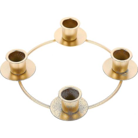 Couronne de l'Avent, chandelier en fer, chandelier en forme d'anneau, chandelier de l'Avent (1/2)