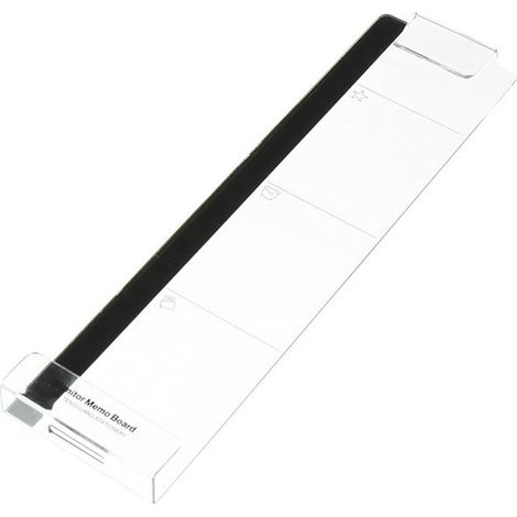Memo Board - Acrylic Monitor Side Mount Reminder Pad - For Desktop Computer Screen - 30 x 8 cm - White - 1 Pc (1/5)