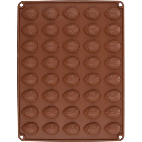 Mini stampo in silicone marrone per biscotti con noci, modello Sillinie Orion 151759 (1/4)