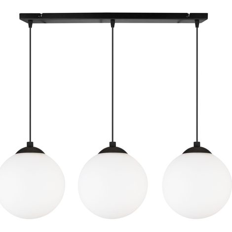 LAMPADA A SOSPENSIONE A SOFFITTO STRIP BALL NERA LED 15cm (1/5)