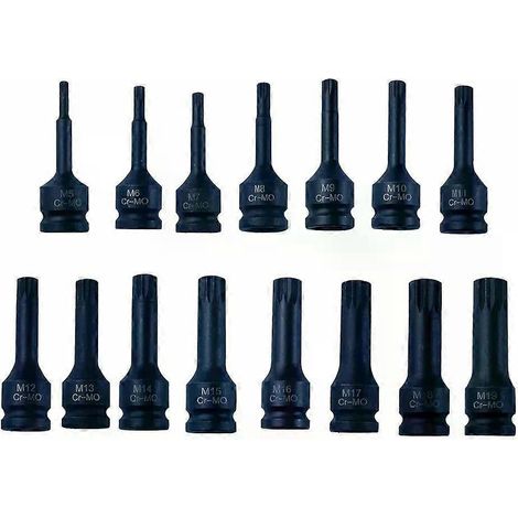 Für 1 Stück 3-Zoll M5-M19 1/2-Zoll-Antriebs-Schlüssel-Steckschlüsseladapter 12-Punkt-Steckschlüssel-Schraubendreherbit für Ratschenschlüssel-Elektrowerkzeugzubehör - JXLGV (1/4)