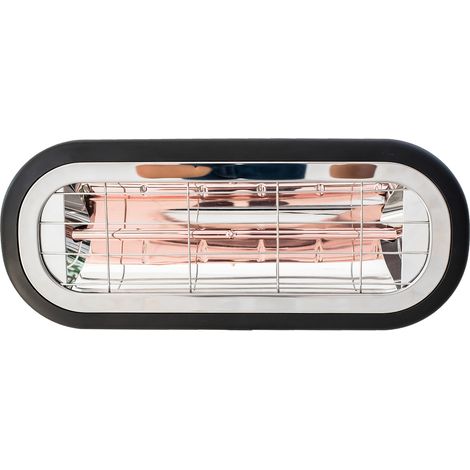 Stufa Elettrica ad infrarossi da Soffitto e da Parete 46x19x7,5 cm in Fibra di Carbonio Altare Nero