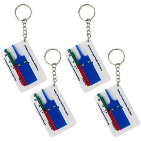 Lntyq Lot de 4 règles de profondeur des pneus de voiture - Surface de course - Règle de mesure de profondeur des pneus - Instrument de mesure de profondeur - En plastique - Surface de course (1/4)