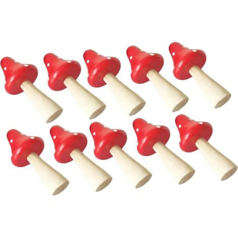 Décoration Miniature Champignon en Bois 10 Pièces 7, 5x3, 5 Cm (1/5)