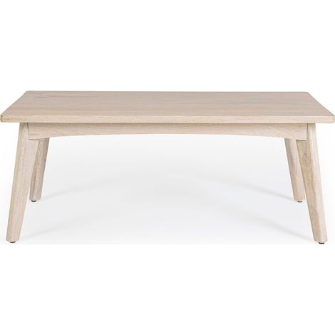 Table de basse rectangulaire en bois blanchi L115 - SHANNA (1/4)