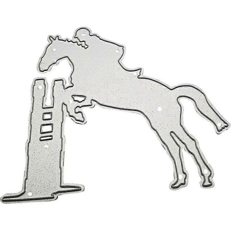 Stanzschablone „Pferd“ aus Metall, DIY-Scrapbooking-Album, Papierkarten-Vorlage, Prägeform, Dekoration