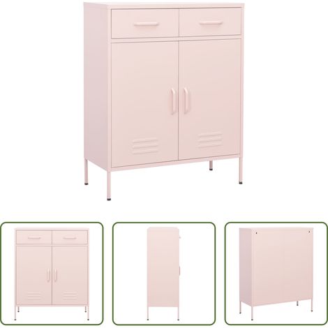 Stahlregal - Lagerschrank Rosa 80x35x101,5 cm Stahl (1/5)