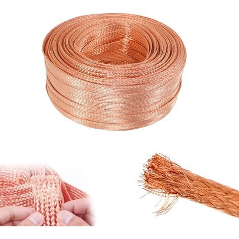 10 m reines Kupfergeflecht, 4 mm breit, flexibel, Entlötlitze, Lötlitze, Kupferlitze, Reparaturwerkzeug (1/5)