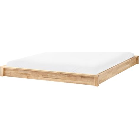 Bed Light Brown Wooden EU King Size 5ft3 without Headboard Minimalist Design ANTRAS