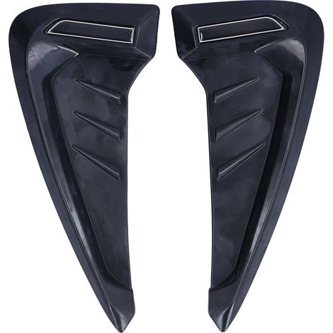 2x Aérations latérales de carrosserie Noires, Habillage Auto Universel, Décorations Extérieures pour Voiture (1/5)