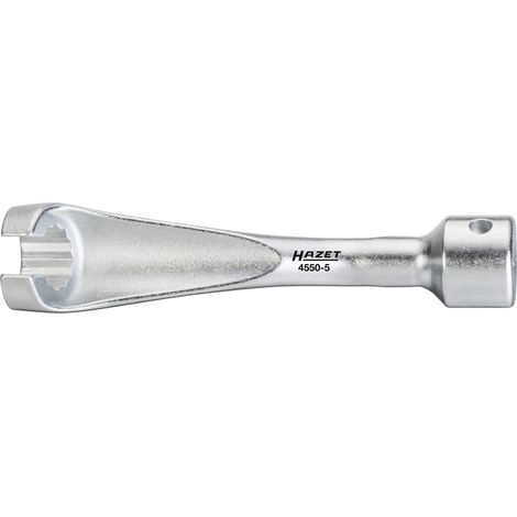 Clé pour tuyau d'injecteur 4550-5 ∙ Carré creux 12,5 mm (1/2 pouce) ∙ Profil à 12 pans extérieurs ∙ 14 HAZET (1/2)