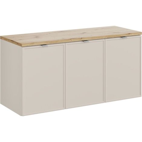 Badezimmer-Set BRAZZA: Unterschrank mit Schränken 120cm + Platte für Waschbecken