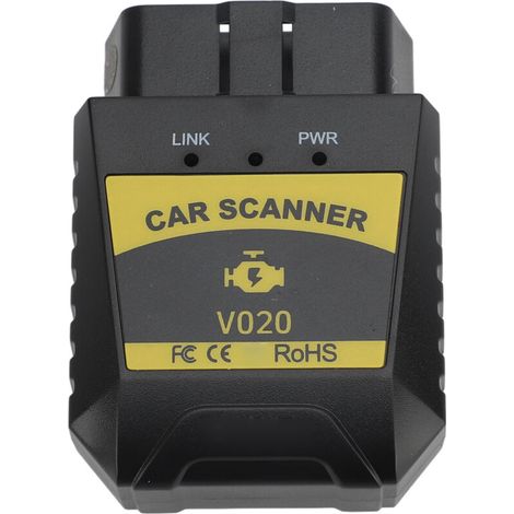 Jeffergarden Outil de diagnostic OBD pour voiture, scanner Bluetooth, voyant de contrôle du moteur, lecteur de codes pour véhicules Android Auto EOBD-DOU