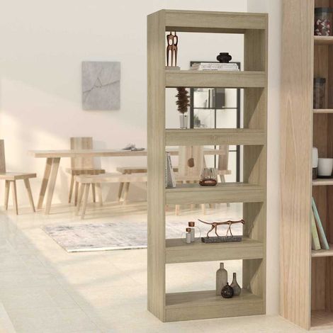 vidaXL Book Cabinet/Room Divider Sonoma Oak 60x30x166 cm (1/5)