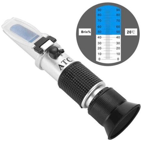 ALLIANDISRéfractomètre portable 0-90% Brix – Précision ±0,1% – Plage de température 10-30°C – Mesure de la teneur en sucre dans les liquides (1/5)