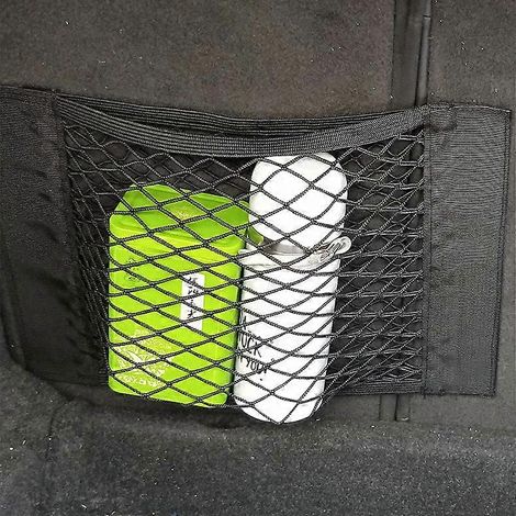 Sac de rangement pliable pour coffre de voiture, en tissu non tissé, avec compartiment de rangement et décoration (40 cm x 25 cm)
