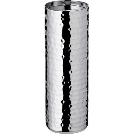 Bougeoir pour Bougie Pilier en Acier Inoxydable Poli Brillant Chandelier Table Ø 8,5 x H 25 cm - PANGIVO (1/5)