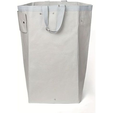 Sacs Rangement Grands Format Vinyle Pliables Poignées - Réutilisables Résistants Lavables - Idéal Cuisine Buanderie Jardin Rangement Linge Blanc (1/5)