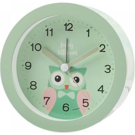 Réveils pour chambre à coucher, réveil rond en forme de cerf avec veilleuse, décoration pour la maison et le bureau (vert)