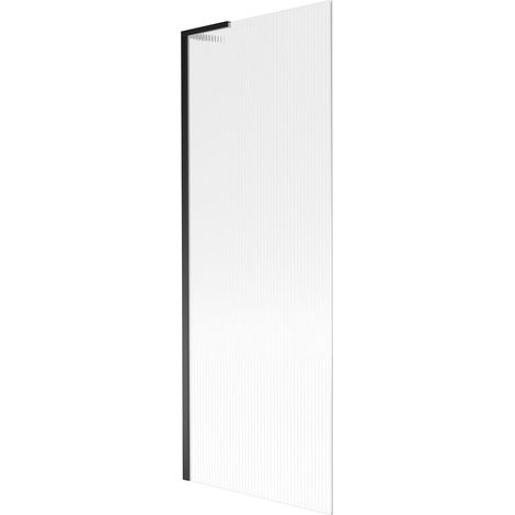 Mexen Next L paratia per vasca da bagno a 1 anta 70 x 150 cm, strisce, nero - 895-070-000-03-09-70 (1/5)