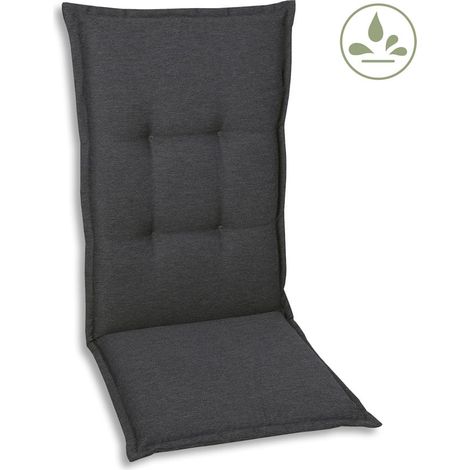 GO-DE Mittellehner-Auflage 108 cm x 50 cm x 7 cm, grau, anthrazit Auflage (1/3)