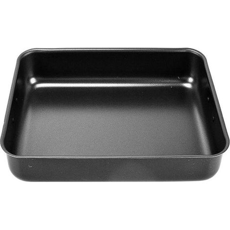 TrAdE Shop Traesio - Teglia Tortiera Antiaderente Rettangolare Forno Dolce Salato 27x24.5x7.5cm -