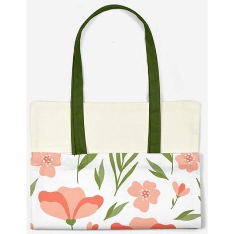 Sac shopping coton Bonamaison - Tote bag réutilisable 34 x 40 cm, anse 30 cm, écologique (1/4)