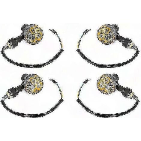 Clignotants Moto 6V Ambre 4X LED Indicateurs Neufs 2024, Feux De Signalisation 6 Volts Pour Motocycle, Clignoteurs À Led, Kit De 4 Ampoules (1/5)