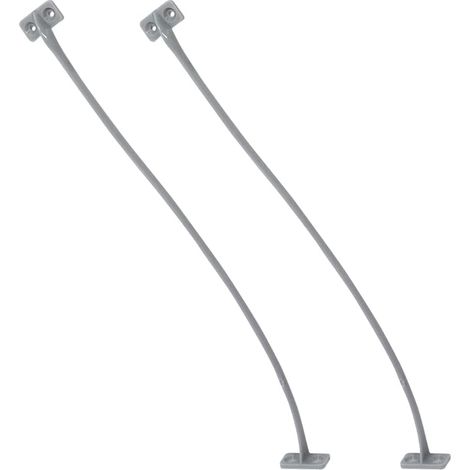 Cyclingcolors – Limiteur d'ouverture de porte meuble 200mm – Compas de retenue à visser – Plastique gris pour bois dur – Charge maximale 50kg