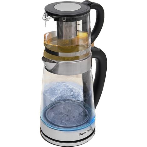 Bouilloire Électrique en Verre, Ébullition Rapide 1800W (1/5)