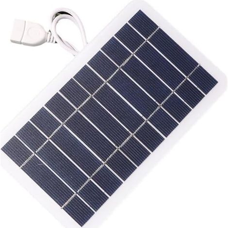 Panneau Solaire Portable Flexible 2W 5V avec Port USB, Chargeur Solaire pour Téléphone, Powerbank, Extérieur - Étanche IP65, Idéal pour Camping, Randonnée, Kit d'urgence (1/4)