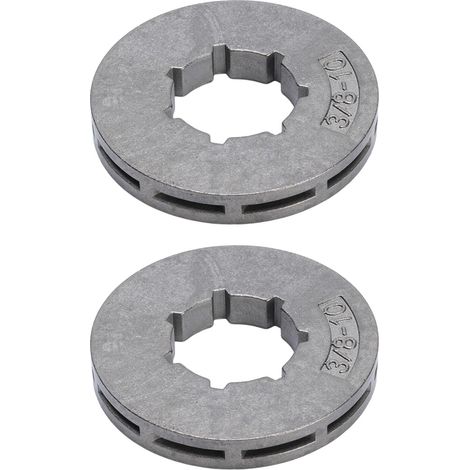 Pignon de Jante Tronçonneuse - Lot de 2 - Acier Robuste - 10 Dents Pas 3/8 - Bûcherons et Bricolage - Alésage 22 mm (1/5)
