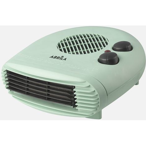 Toril Horizontaler elektrischer Heizlüfter, Grün/Schwarz, 2000 W, 12 x 26 x 26 cm