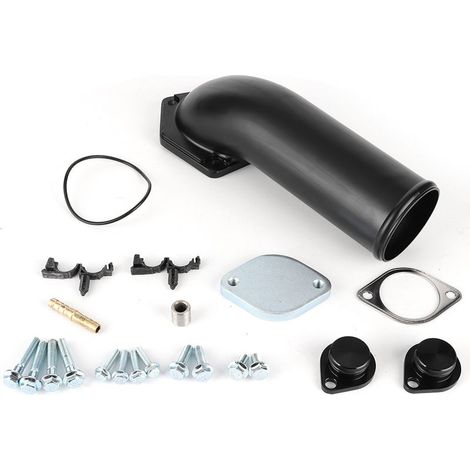 Kit de suppression de la vanne EGR et du refroidisseur, coude d'admission compatible avec les moteurs diesel Powerstroke 6.4 de 2008 à 2010. (1/5)
