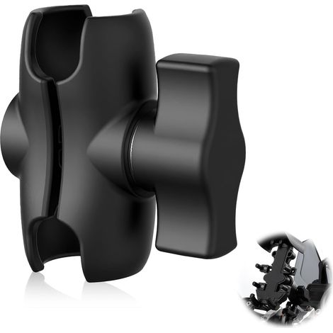 1 Bras à double douille 60 mm,alliage d'aluminium,support universel boule 1 pouce,compatible RAM Mounts,moto vélo voiture (1/4)