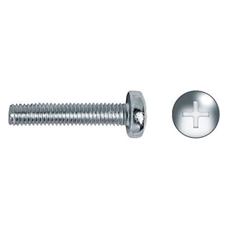 Viti testa tonda celo 5 x 15 mm metallo zincato 250 pezzi