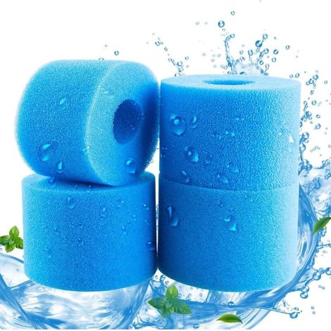 Filtre de Piscine en Mousse, Éponge Filtrante Type S1, Cartouche Filtrante RéUtilisable, Cartouche Filtres de Piscine en Mousse RéUtilisable et Lavable pour piscines, Jardin Extérieur (4 pièces) (1/4)