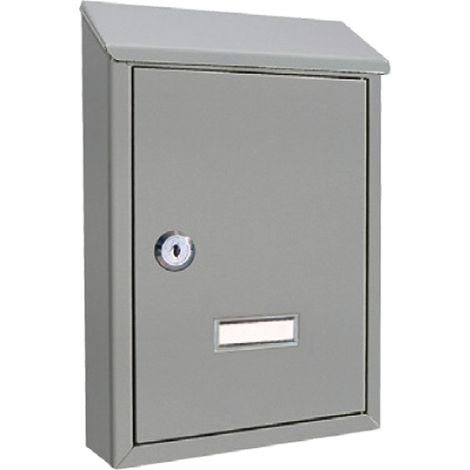 CASSETTA POSTALE 'NINFEA' cm 20,5 x 6,8 x H.30 - grigio argento - KASART