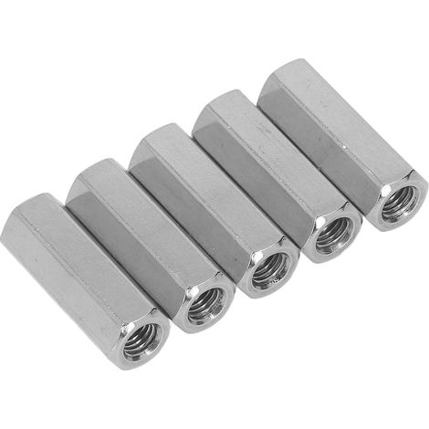 5 Écrous Hexagonaux de Précision en Acier Inox 304 M10 pour Fixation Rapide de Boulons et Tiges (1/5)