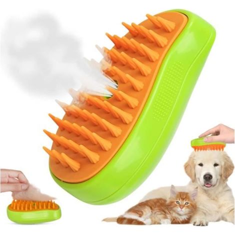 Brosse À Vapeur Pour Chat Brosse à vapeur 3 en 1 pour chat Brosse À Poils De Chat À Vapeur Électrique Brosse Vapeur Pour Chat Pour (1/4)