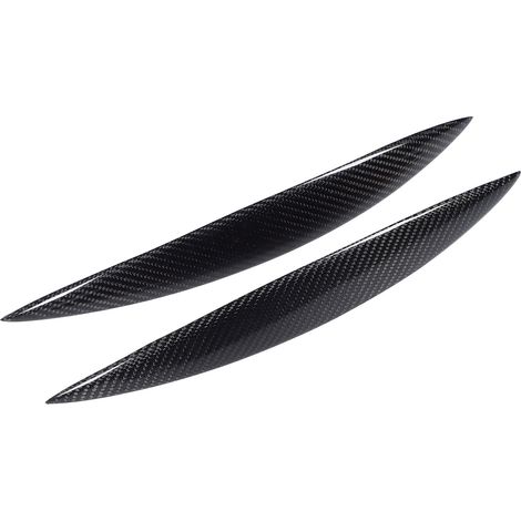 Scheinwerferblenden aus Kohlefaser, 2-teilig, links und rechts, glänzend, 3K-Köperbindung, Frontscheinwerfer für Infiniti G35 V35 2003-2007 (1/5)