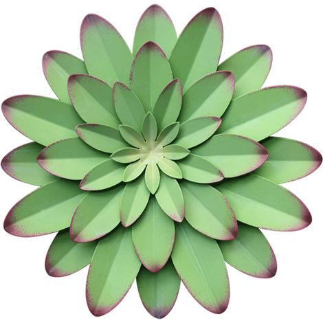 Fleur Murale En Métal - 30 Cm - Décor Intérieur Et Extérieur Pour Salon Chambre Salle De Bain Jardin - 1 Pièce (1/5)