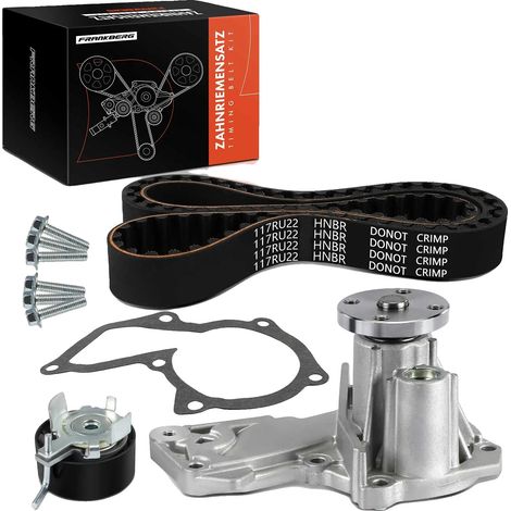Kit cinghia di distribuzione, lunghezza 1114,43 mm, larghezza 22 mm, 117 denti, con pompa dell'acqua, compatibile con modelli Ford (1/5)