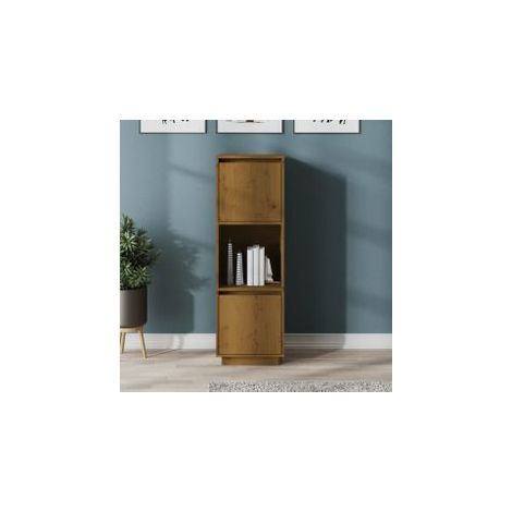 Buffet Marron miel 38x35x117 Bois massif de pin (1/5)
