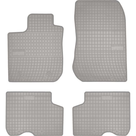 Alfombrillas de goma para coche: Dacia Logan II sedán, familiar (2012-2020) - color gris a juego. (1/5)