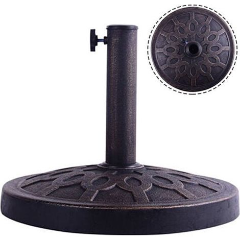 Runder Schirmständer aus Bronze, passend für 38-mm-/48-mm-Stangen