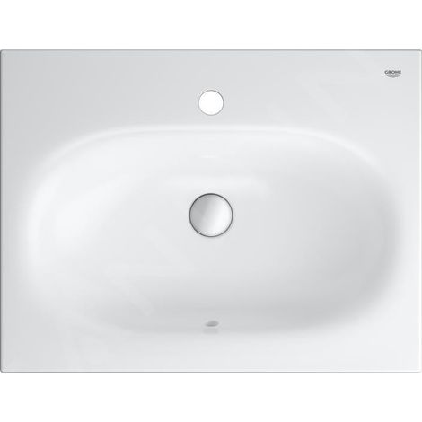 Grohe Essence - Lavabo avec trop-plein 60x46 cm, PureGuard, blanc alpin 3956800H (1/5)