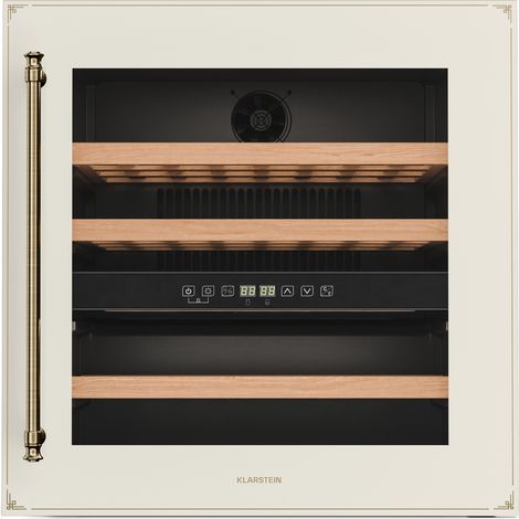 Klarstein Refrigerador de vino Vinsider Victoria 36  36 botellas  táctil  protección UV  LED  silencioso  3 estantes