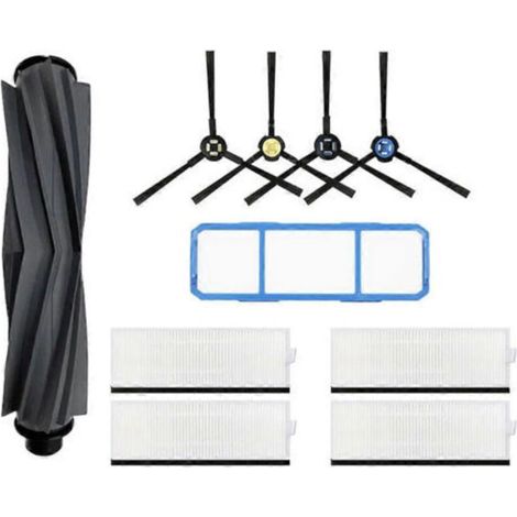 Pièces détachées et accessoires pour aspirateur robot Silvercrest SSRA1 : brosse rotative en silicone, brosse latérale, filtre HEPA (1/5)